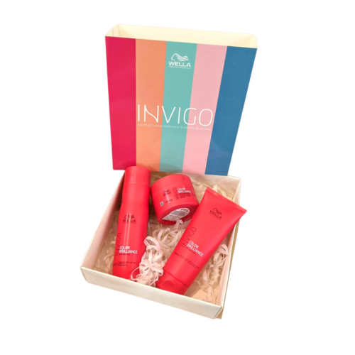 Wella - Box Invigo Brilliance - Shampoo, Acondicionador y Mascara